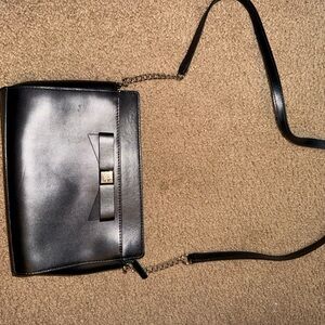 Black Leather Crossbody Bag
